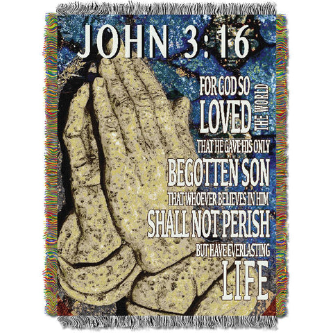 Spiritual (john 3:16) Woven Tapestry Throw (48inx60in)