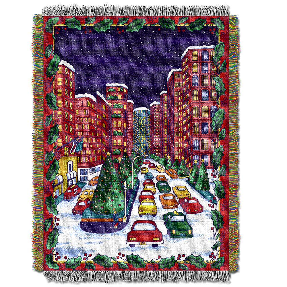 Holiday City   Woven Tapestry Throw (48inx60in)