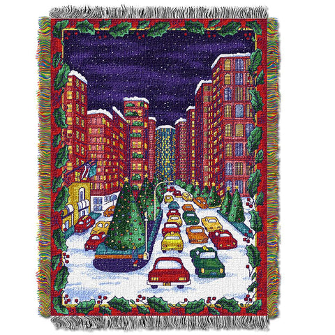 Holiday City   Woven Tapestry Throw (48inx60in)