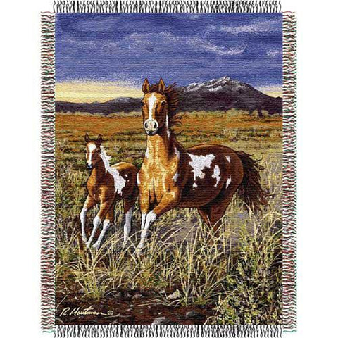 Hautman Bros. Hb Running Pintos Triple Woven Jacquard Throw (48"x60")