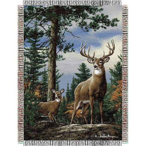 Hautman Bros. King Stag Triple Woven Jacquard Throw (48"x60")