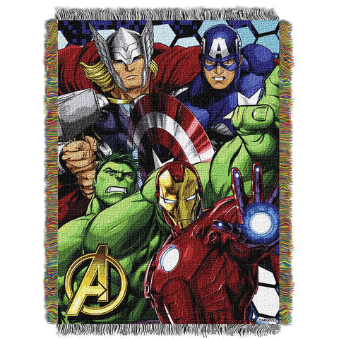 Marvel Avengers "best Team"  Woven Tapestry Throw (48inx60in)