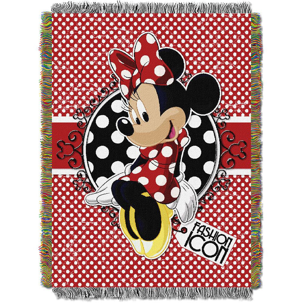 Minnie Bowtique-forever Minnie 051  Woven Tapestry Throw Blanket (48"x60")