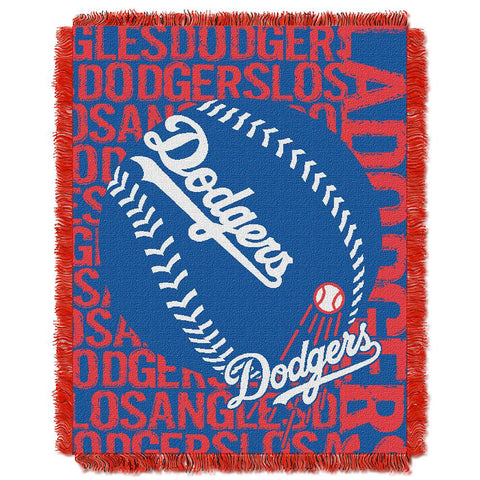 Los Angeles Dodgers MLB Triple Woven Jacquard Throw (Double Play) (48x60)