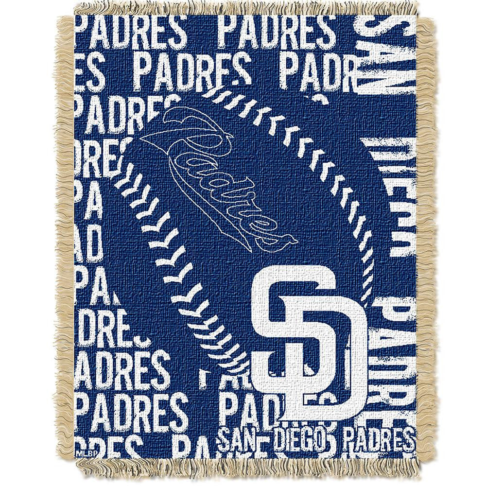 San Diego Padres MLB Triple Woven Jacquard Throw (Double Play) (48x60)