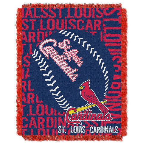 St. Louis Cardinals MLB Triple Woven Jacquard Throw (Double Play) (48x60)