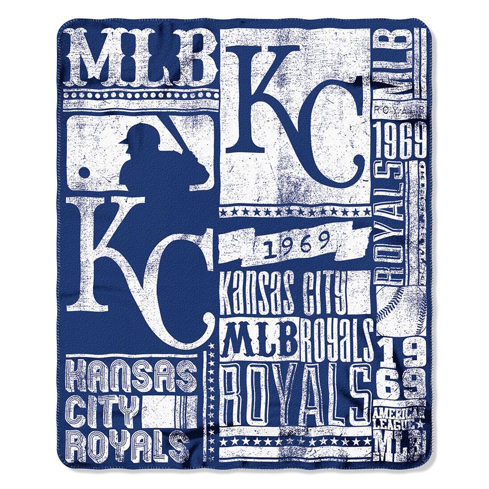 Kansas City Royals Mlb Light Weight Fleece Blanket (strength Series) (50inx60in)