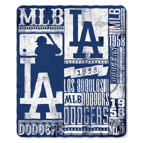 Los Angeles Dodgers MLB Light Weight Fleece Blanket (Strength Series) (50inx60in)