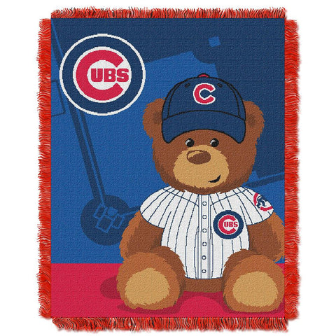 Chicago Cubs MLB Triple Woven Jacquard Throw (Field Baby Series) (36x48)
