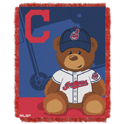 Cleveland Indians MLB Triple Woven Jacquard Throw (Field Baby Series) (36x48)