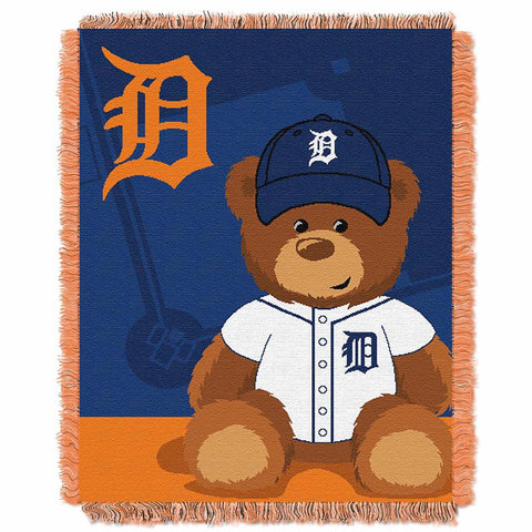 Detroit Tigers MLB Triple Woven Jacquard Throw (Field Baby Series) (36x48)