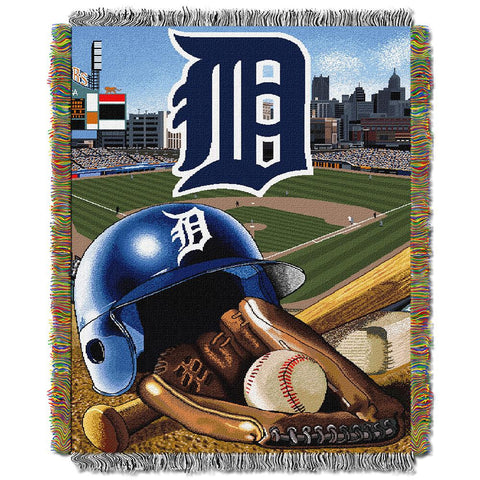 Detroit Tigers MLB Woven Tapestry Throw (Home Field Advantage) (48x60)