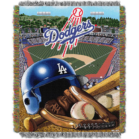 Los Angeles Dodgers MLB Woven Tapestry Throw (Home Field Advantage) (48x60)