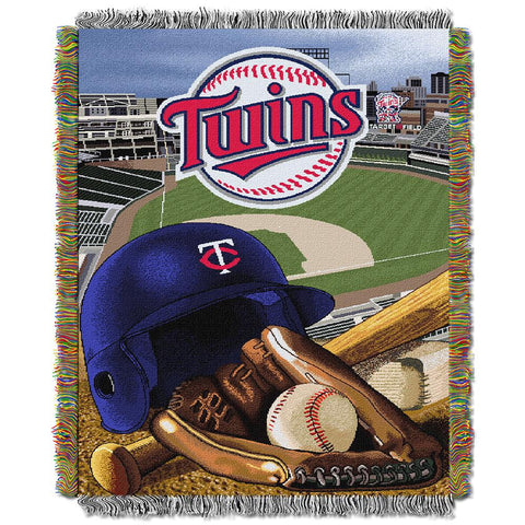 Minnesota Twins MLB Woven Tapestry Throw (Home Field Advantage) (48x60)