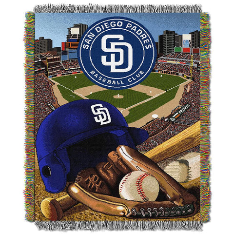 San Diego Padres MLB Woven Tapestry Throw (Home Field Advantage) (48x60)