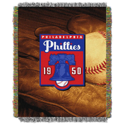 Philadelphia Phillies MLB Woven Tapestry Throw (Vintage Series) (48x60)