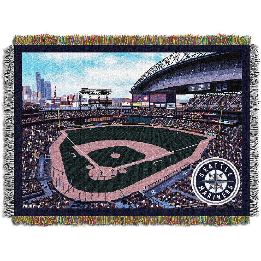 Seattle Mariners Mlb Woven Tapestry Throw (48inx60in)