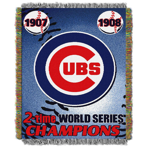 Chicago Cubs MLB World Series Commemorative Woven Tapestry Throw (48x60)