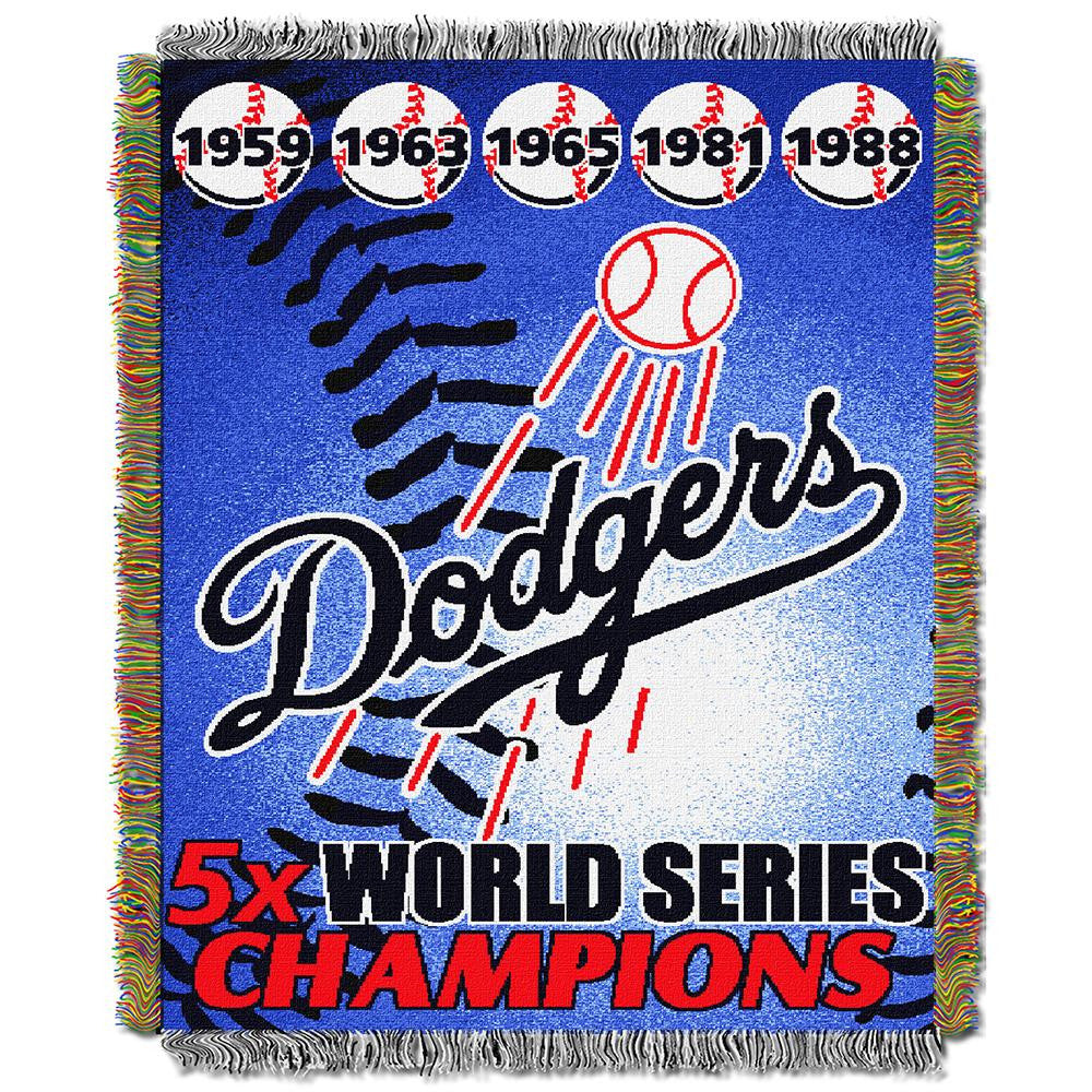 Los Angeles Dodgers MLB World Series Commemorative Woven Tapestry Throw (48x60)