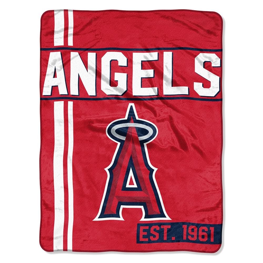 Los Angeles Angels Mlb Micro Raschel Blanket (structure Series) (46in X 60in)