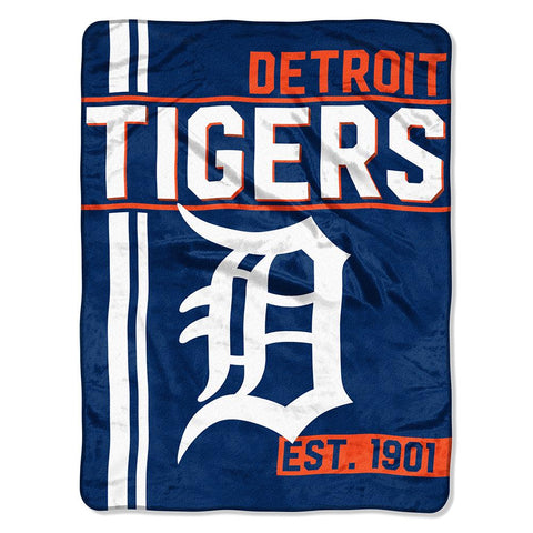 Detroit Tigers Mlb Micro Raschel Blanket (structure Series) (46in X 60in)