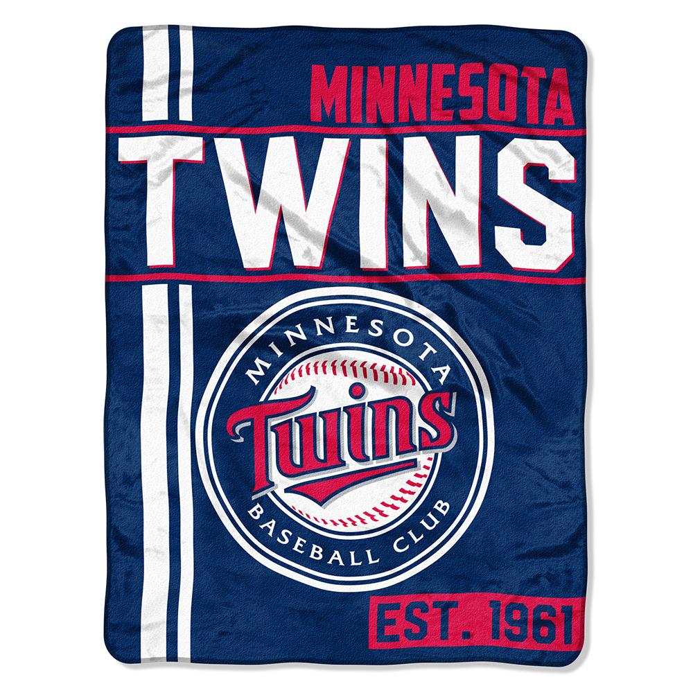 Minnesota Twins Mlb Micro Raschel Blanket (structure Series) (46in X 60in)