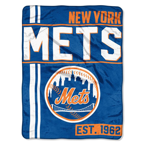 New York Mets Mlb Micro Raschel Blanket (structure Series) (46in X 60in)