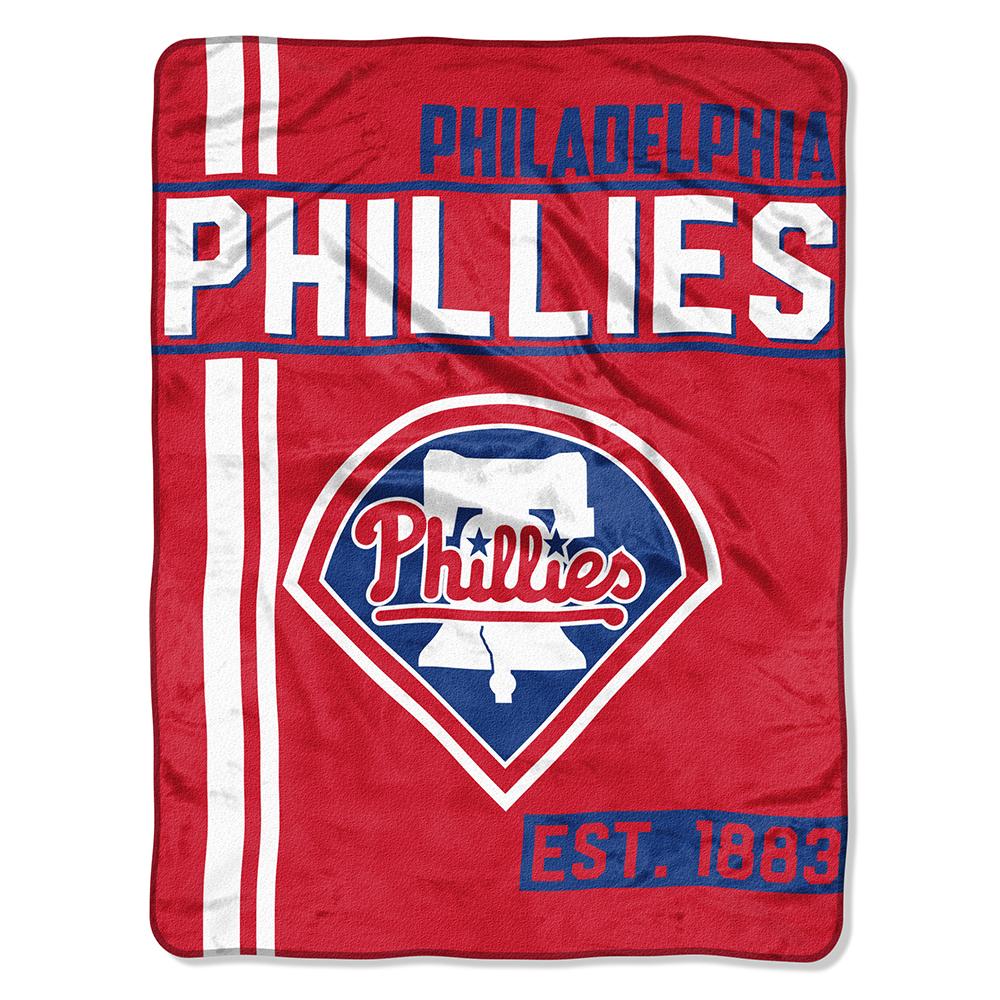 Philadelphia Phillies Mlb Micro Raschel Blanket (structure Series) (46in X 60in)