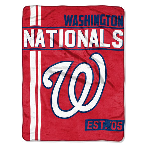 Washington Nationals Mlb Micro Raschel Blanket (structure Series) (46in X 60in)