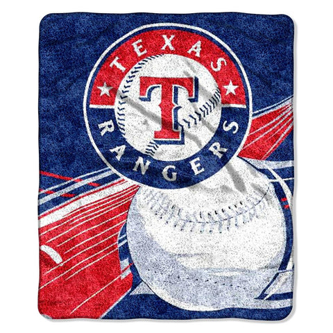 Texas Rangers MLB Sherpa Throw (Big Stick Series) (50x60)