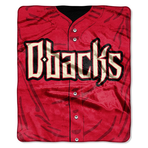 Arizona Diamondbacks MLB Royal Plush Raschel Blanket (Jersey Series) (50in x 60in)