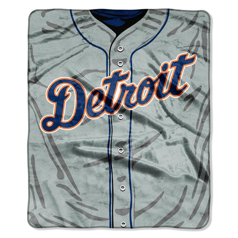 Detroit Tigers MLB Royal Plush Raschel Blanket (Jersey Series) (50in x 60in)