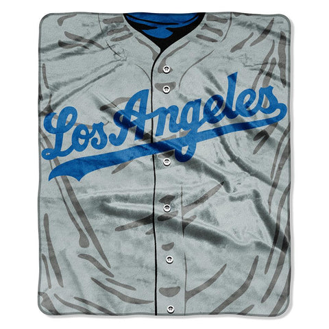 Los Angeles Dodgers MLB Royal Plush Raschel Blanket (Jersey Series) (50in x 60in)