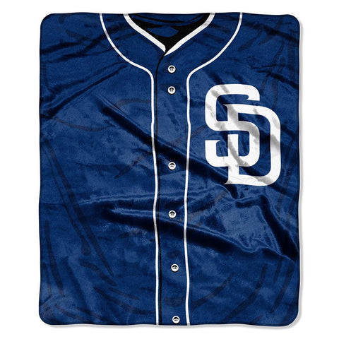 San Diego Padres MLB Royal Plush Raschel Blanket (Jersey Series) (50in x 60in)