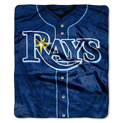 Tampa Bay Rays MLB Royal Plush Raschel Blanket (Jersey Series) (50in x 60in)