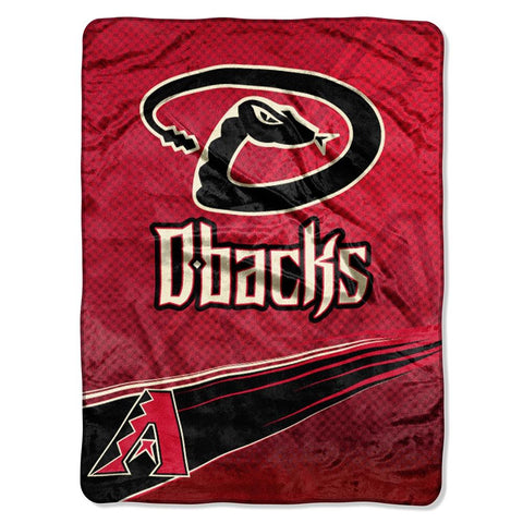 Arizona Diamondbacks MLB Royal Plush Raschel Blanket (Speed Series) (60x80)