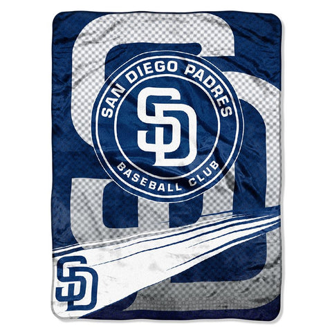 San Diego Padres MLB Royal Plush Raschel Blanket (Speed Series) (60x80)