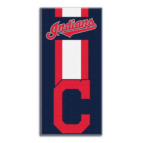 Cleveland Indians MLB Zone Read Cotton Beach Towel (30in x 60in)