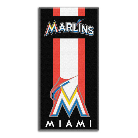 Miami Marlins MLB Zone Read Cotton Beach Towel (30in x 60in)