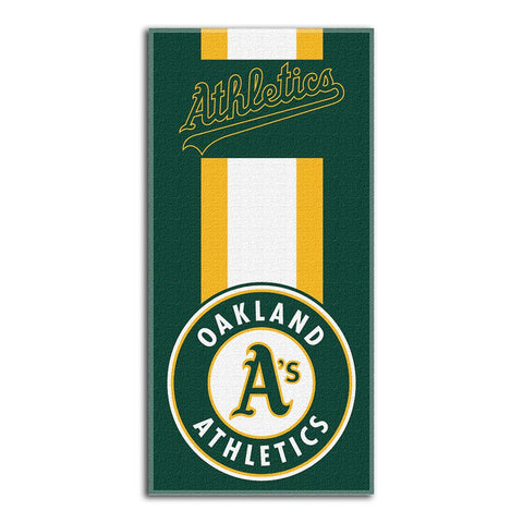 Oakland Athletics MLB Zone Read Cotton Beach Towel (30in x 60in)