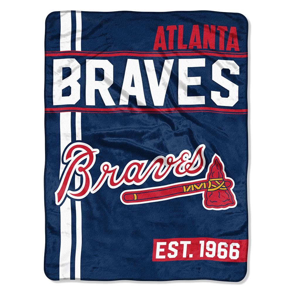 Atlanta Braves Mlb Micro Raschel Blanket (walk Off Series) (48"x60")