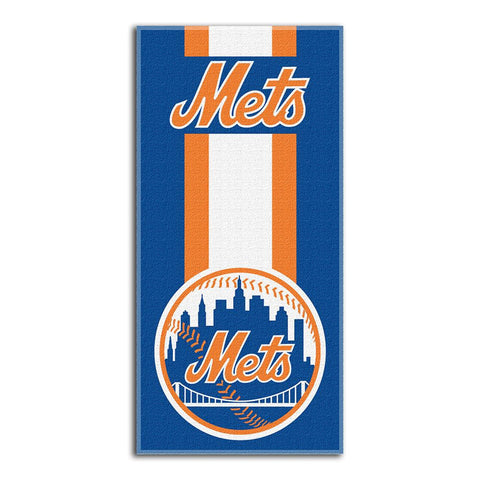 New York Mets MLB Zone Read Cotton Beach Towel (30in x 60in)