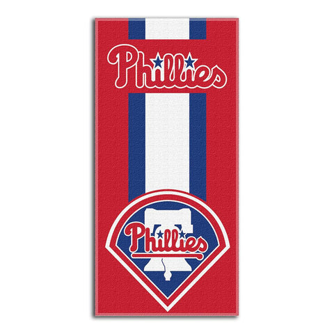 Philadelphia Phillies MLB Zone Read Cotton Beach Towel (30in x 60in)