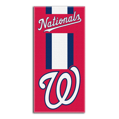 Washington Nationals MLB Zone Read Cotton Beach Towel (30in x 60in)