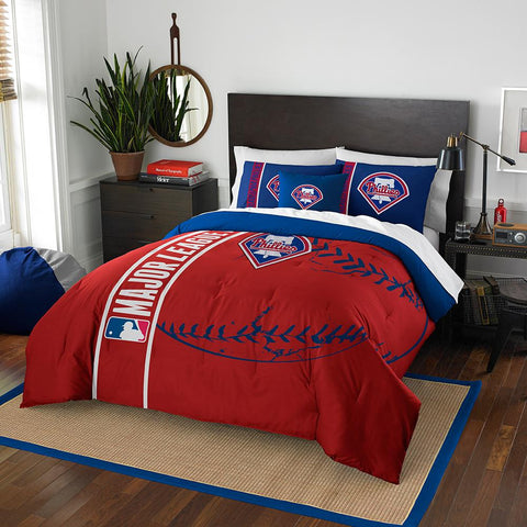 Philadelphia Phillies MLB Full Comforter Set (Soft & Cozy) (76 x 86)