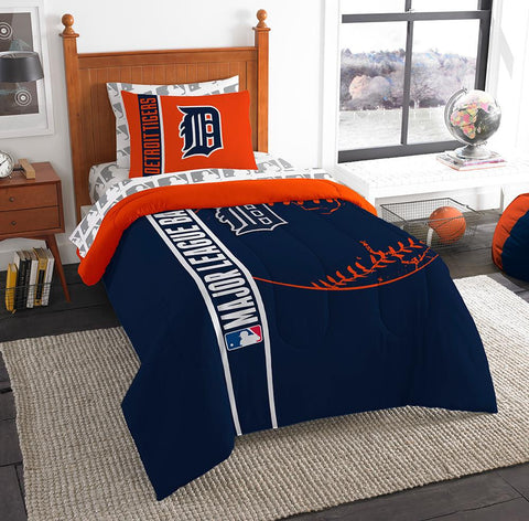 Detroit Tigers MLB Twin Comforter Bed in a Bag (Soft & Cozy) (64in x 86in)
