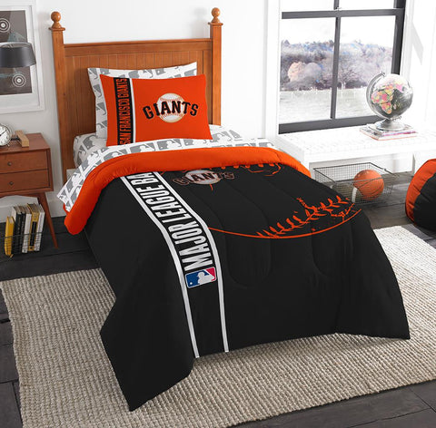 San Francisco Giants MLB Twin Comforter Bed in a Bag (Soft & Cozy) (64in x 86in)