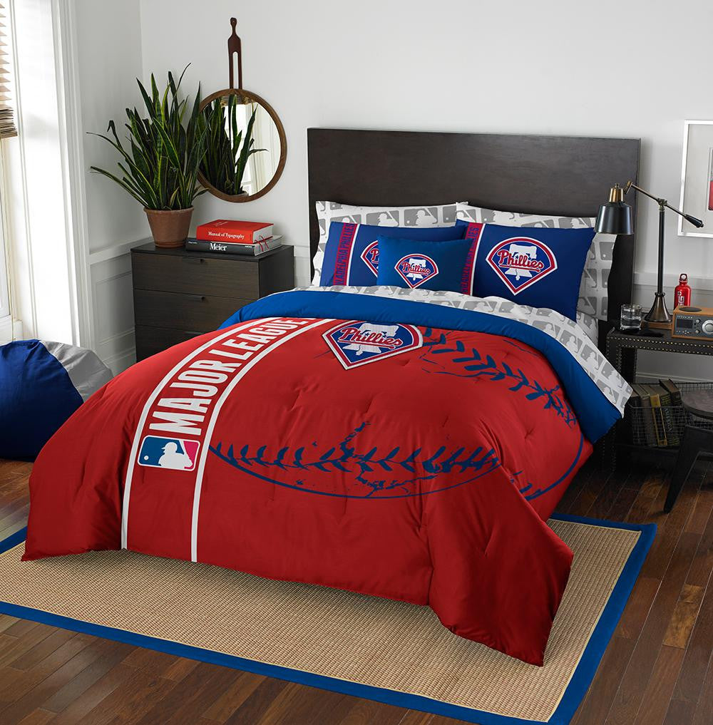 Philadelphia Phillies MLB Full Comforter Bed in a Bag (Soft & Cozy) (76in x 86in)