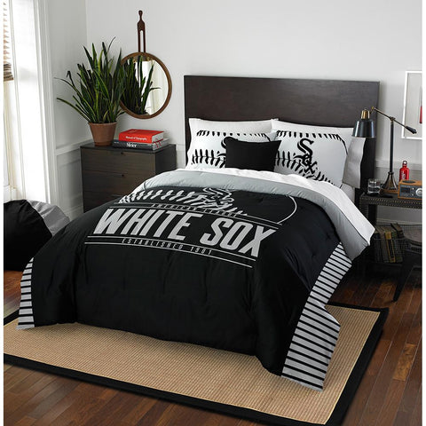 Chicago White Sox Mlb Full Comforter Set (grand Slam Series) (86" X 86")