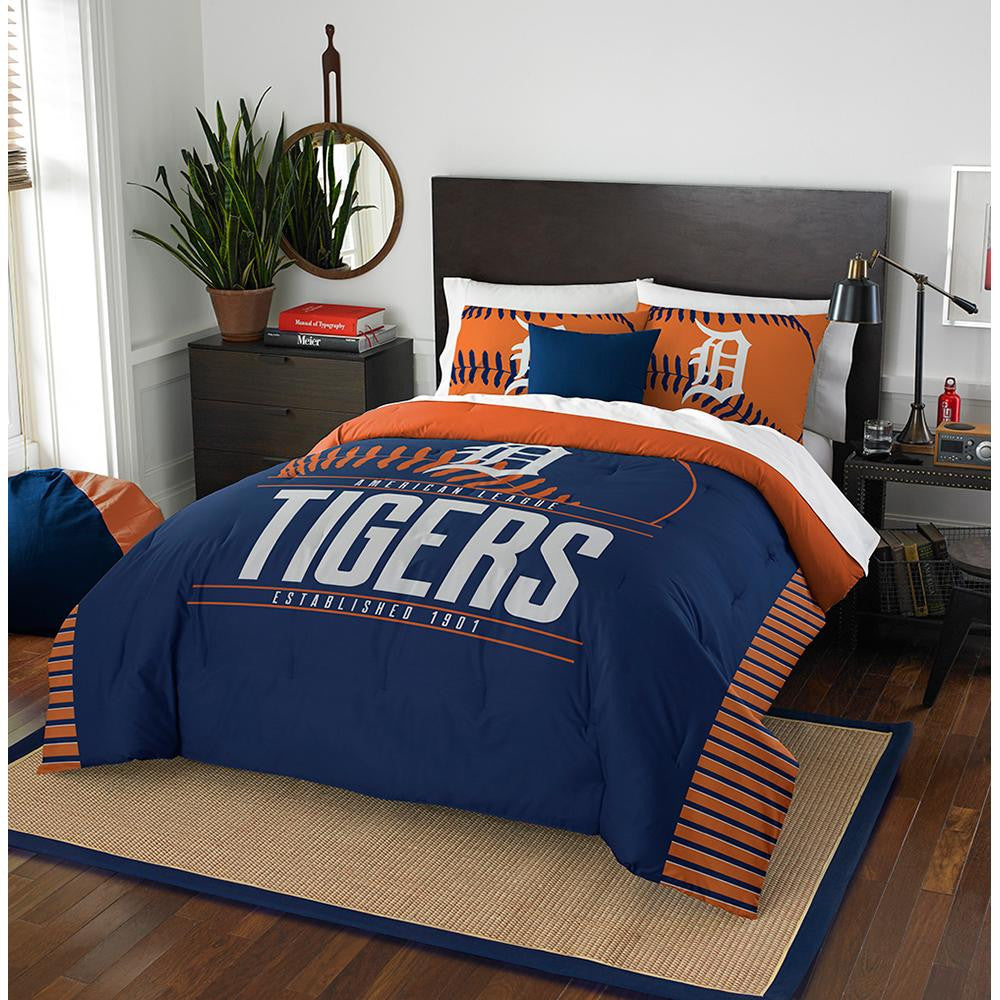 Detroit Tigers Mlb Full Comforter Set (grand Slam Series) (86" X 86")